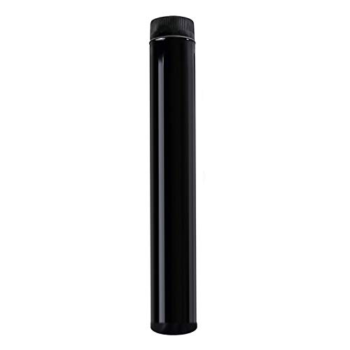 WOLFPACK LINEA PROFESIONAL - Tubo de Estufa Acero Vitrificado Negro Ø 120 mm. Ideal Estufas de Leña, Chimenea, Alta resistencia, Color Negro