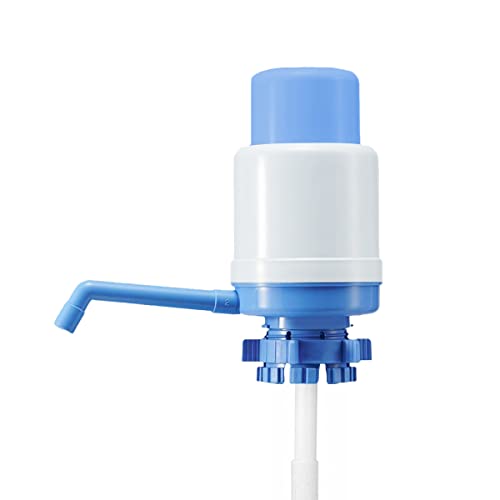 Dispensador de Agua Manual para garrafas - Bomba portátil de presión Manual - Adaptador Universal - Grifo Adaptable a garrafas de Agua y Botellas - WE HOUSEWARE