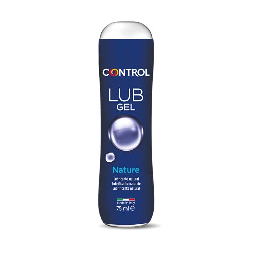 Control Lub Nature - Gel Lubricante Natural Sin Aroma - 75 mililitros - Base acuosa - Compatible con Preservativo - Hipoalergénico - Sin azúcar - No mancha - Color Transparente