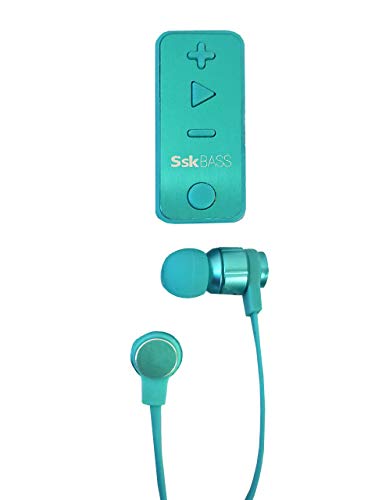 Auriculares Bluetooth Deportivos con Reproductor MP3 Integrado, micrófono HD, Auriculares inalámbricos para Correr, Fitness, Bicicleta, Gimnasio (Dos Modelos) (Azul)
