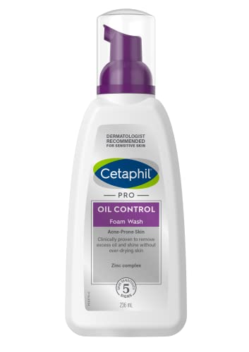 CETAPHIL Espuma Limpiadora Facial PRO OIL Control, para pieles grasas con tendencia acnéica, 236ML