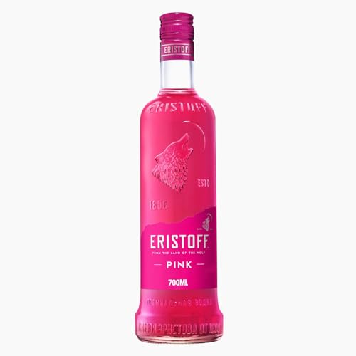 ERISTOFF Pink Vodka Liqueur, Vodka con intenso sabor a fresa, 18 % Vol, 70cL / 700mL
