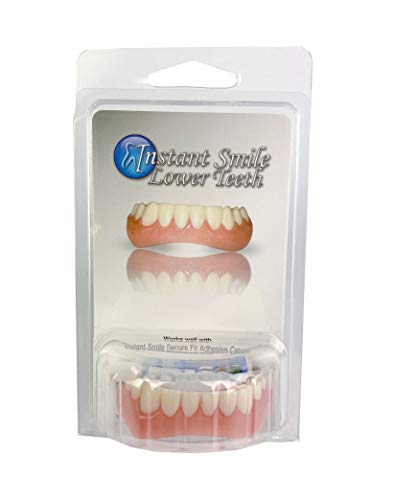 Instant Smile Handmade Cosmetic Teeth, Natural Shade, Comfortable Lower Veneer, 1 Size Fits Most.