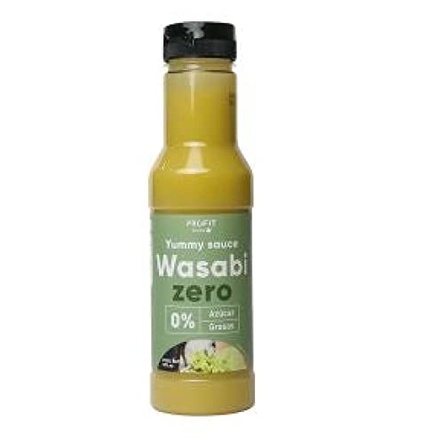 PROFIT - Yummy Sauce - Salsa baja en calorías - Ideal como aderezo para tus platos favoritos. 0% grasas y azúcares añadidos. Sin lactosa - 375 ml (Wasabi)…