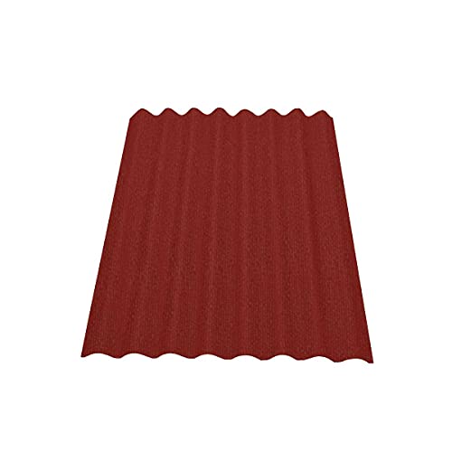 Onduline Easyline - Placa de techo trapezoidal para pared, 1 x 0,76 m, color rojo