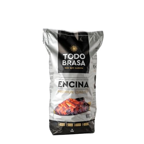 TodoBrasa CE4 Carbón Vegetal de Encina - Ecológico de Leña Ibérica - Saco 4 Kg Premium BBQ - Especial Parrilla Barbacoa - Brasa Profesional - Jospering.