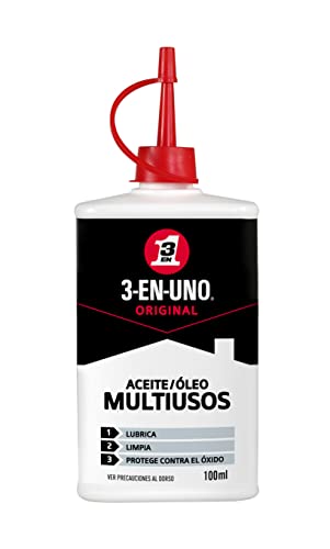 3-IN-ONE Gotero lubricante, Transparente, para limpieza y protección (100 ml)