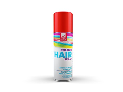 Smiffy's-Spray de Color para Pelo, Rojo, 125ml, r (052R)