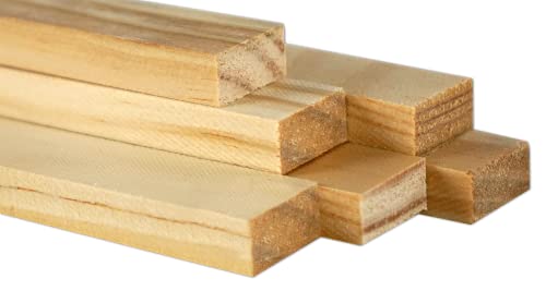 Chely Intermarket | 41D2F | Palos de madera 1x2x83cm (Pack 6 Unds) ideal para usos de manualidades, plantas, bricolajes, artesanias y carpinterías.(1x2*6-0,60)