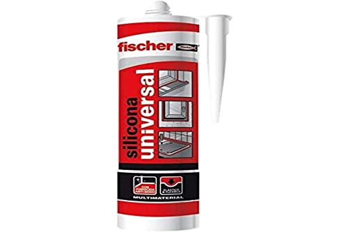fischer - silicona universal negra para sellar superfícies no porosas y con contaco con agua, Adherencia en multitud de materiales ,280ml