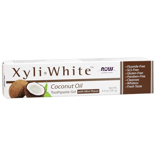 Now Foods Xyliwhite Aceite De Coco Gel Dentífrico - G 200 G, 6.40 oz., Mint Flavor., 181 Gramo