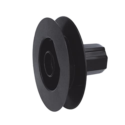 Amig - Polea de Disco de Nylon Negro para Rodamiento de Eje de Persianas Enrrollables, Color Negro, Para Cintas de 18 mm, Tubos de 42 mm y Testeros de Aluminio, Diámetro 140 mm