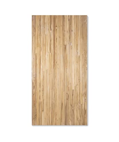 BioMaderas Tablero de madera maciza de teca, 30 mm de grosor/encimera/placa de muebles/estante de estante/cortado/FSC 100% galvanizado