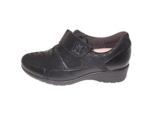 PieSanto Zapato Elástico Piel Negro 215578 para Mujer Talla 38