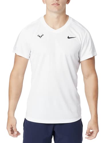 Nike Rafa M NKCT DF CHALLNGR Top SS T-Shirt, White/Black, 2XL Mens