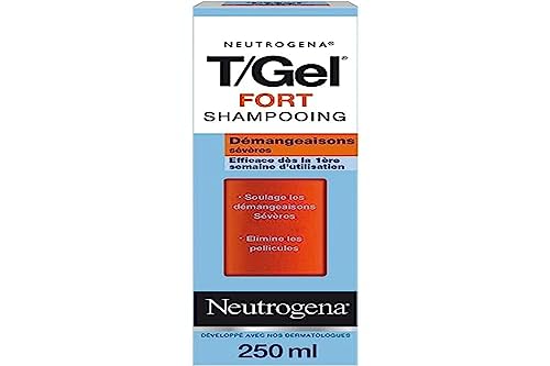 Neutrogena Champú T/Gel Fuerte (frasco de 250 ml) – Champú antipicazón severa y anticaspa – Eficaz desde la 1ª semana de uso