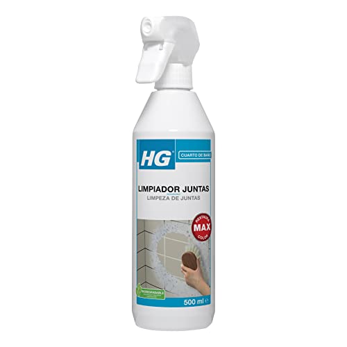 HG Limpiador en Spray para Juntas de Azulejos, Elimina la Suciedad, Manchas y Marcas Difíciles entre Paredes y Suelos - 500ml (591050130)