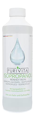 Purivita - Isopropanol 99,9% alcohol de limpieza para hogar y electrónica 500 ml