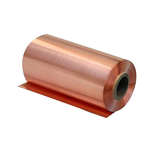 Grosor (0,5 mm) Hoja de cobre puro de metal hoja de cobre placa de material cortado - Uso general, bricolaje o contratista Ancho: 50 mm Longitud: 1000 mm