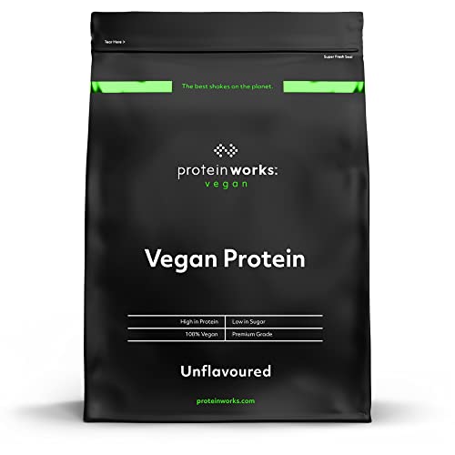 Protein Works - Proteína Vegana - 100% A Base de Plantas - Sin Gluten - Bajo en Grasas - Sin Sabor - 500 g