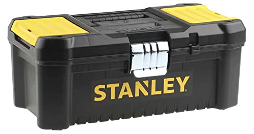 STANLEY STST1-75515 - Caja de herramientas de plástico con cierre metálico, 18 x 13 x 32.5 cm, Color Negro, Amarillo, 12.5'