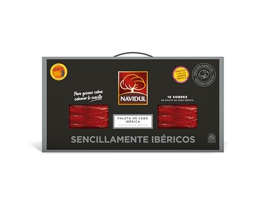 Navidul - Maletín de Paleta de Cebo Ibérica (50% raza ibérica) freshpack envasado al vacío - 10x70g, Total 700g