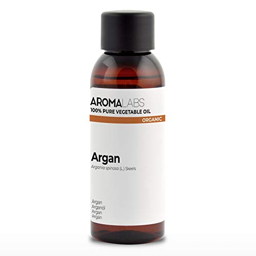 ORGÁNICO - Aceite vegetal Argán - 50mL - 100% Puro, Natural, Prensado en frío y Certificado Cosmos - AROMA LABS (Marca Francesa)