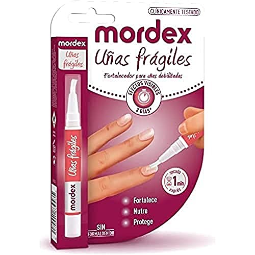 Mordex - Stick para uñas frágiles - Tratamiento para Fortalecer, Nutrir y Proteger las Uñas - Stick de 2 ml con pincel incorporado