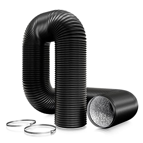 Aygrochy Manguera de ventilación de PVC de 200 mm, tubo de aluminio de 3 metros, manguera de aluminio flexible para campana extractora, ventilador de tubo