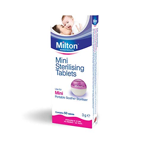 Milton Mini Tabletas Esterilizadoras - Pastillas para esterilizar y desinfectar la Copa Menstrual Sileu - Ideales para usar con el Esterilizador Plegable Sileu - 100 Mini Tabletas