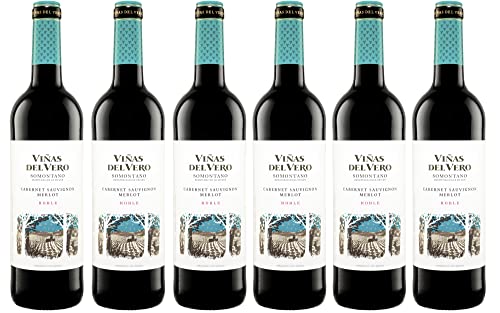 Viñas Del Vero Tinto Cabernet Merlot - Vino D.O. Somontano - 6 botellas de 750 ml - Total: 4500 ml