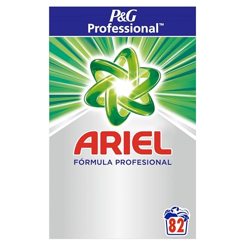 Ariel Professional, Detergente en polvo para lavadoras, 82 Lavados, Regular, Eliminacion de Manchas Desde El Primer Lavado