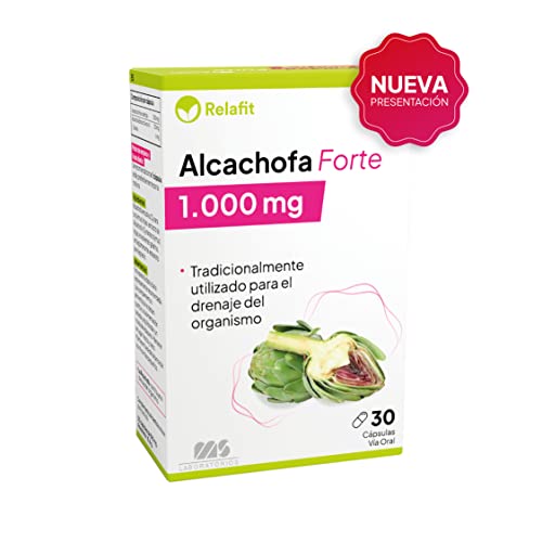 Alcachofa Forte 1.000 mg – 30 Cápsulas | Suministro para 1 mes | Detox para el organismo | Depurativo, digestivo y diurético | Relafit - Laboratorios MS