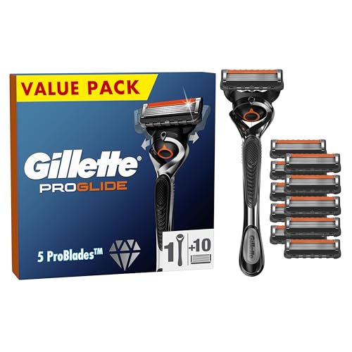 Gillette ProGlide Maquinilla de Afeitar Hombre con Tecnología FlexBall + 10 Cuchillas de Recambio (el embalaje puede variar)