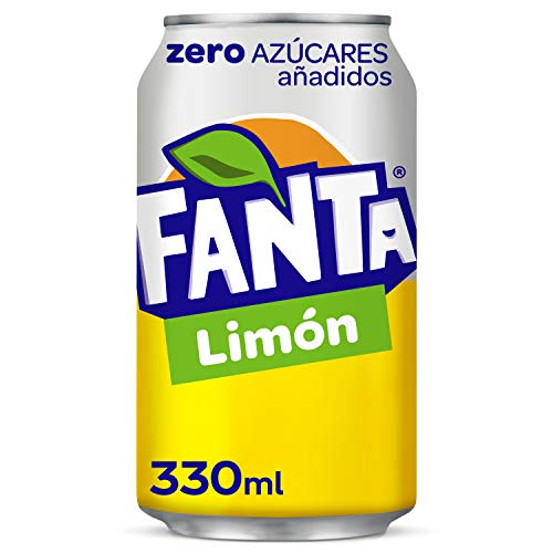 Fanta Limón Zero Azúcares - Refresco De Limón Zero Azúcares Añadidos- Lata 330 ml
