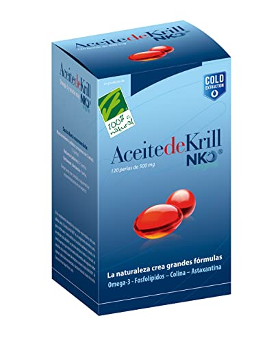 Aceite de Krill Antártico NKO - Omega 3 EPA + DHA - 120 Perlas de 500mg Blíster - Con Fosfolípidos y Colina - 3 Veces Más Biodisponibilidad que Aceite de Pescado - Extracción en Frío - 100% Natural