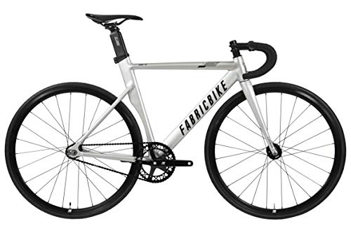 FabricBike Aero - Bicicleta Fixed, Fixie, Single Speed, Cuadro de Aluminio y Horquilla de Carbono, Ruedas 28', 5 Colores, 3 Tallas, 7.95 kg (Talla M) (Space Grey & Black, M-54cm)