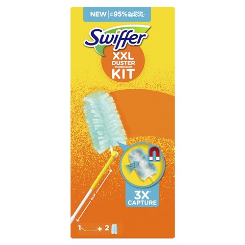 Swiffer Kit plumero XXL Duster, 1 plumero +2 recambios, se estira hasta 90 cm