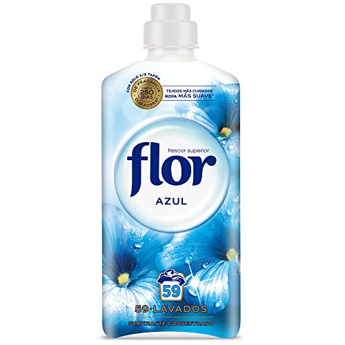 Flor - Suavizante para la Ropa Concentrado, Aroma Azul - 59 Dosis