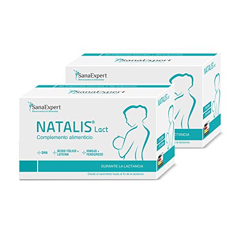 SanaExpert Natalis Lact pack X2| Suplemento para la lactancia con DHA, ácido fólico (2).