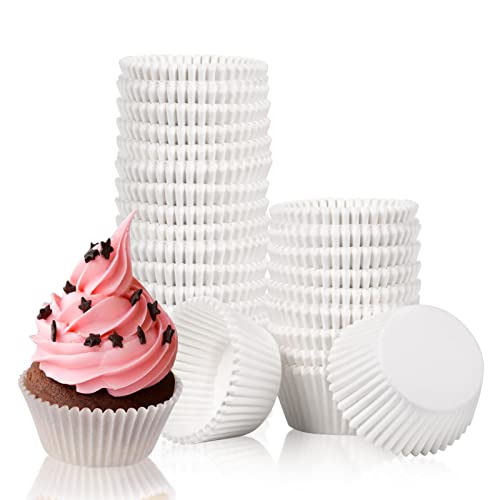 Moldes de papel para muffin, 1000 unidades, diámetro de 6,8 cm, 3,2 cm de alto, sin olores, sin colorantes que gotean