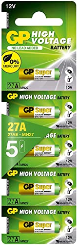 GP Batteries Super Alkaline 27AF-2C5 - Pilas (Alcalino, Cilíndrico, 12 V, 28.2 mm) 5pcs