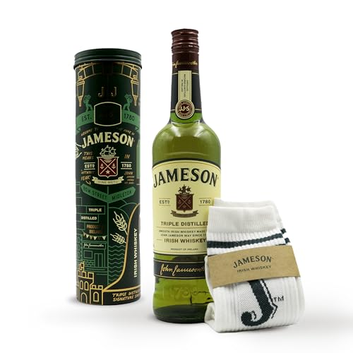 Jameson Original Whiskey Irlandés con Lata Decorativa y Calcetines de regalo - 700 ml