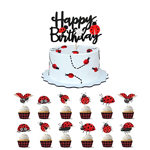 Ladybug - 13 decoraciones para tartas (diseño de Ladybug