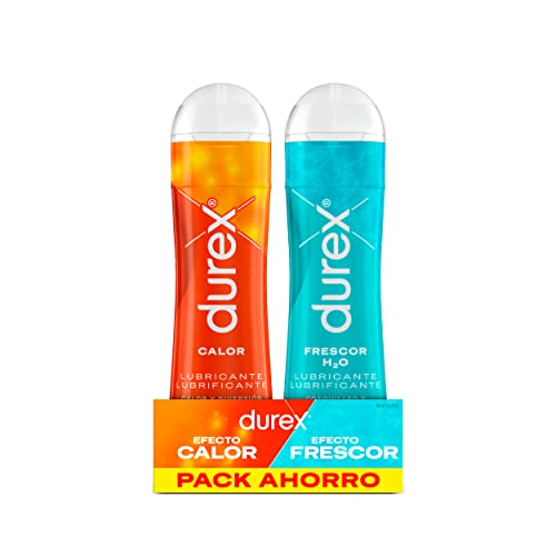 Durex Pack Lubricante Efecto Calor Y Efecto Frescor, Cosquilleo y Diversión, Base de Agua, Pack Ahorro 2x50 ml