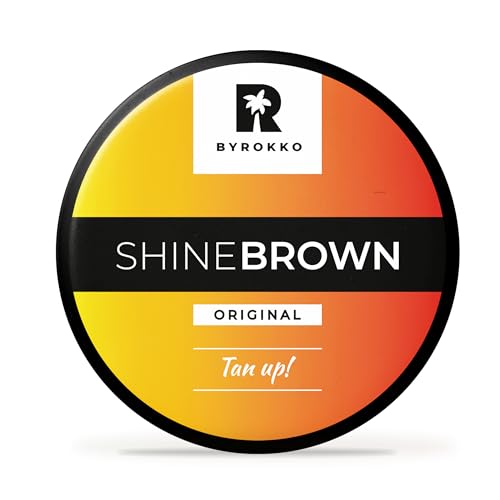 BYROKKO Shine Brown Premium Acelerador Bronceado (210 ml), Crema Bronceadora eficaz en Soláriums y Sol exterior, Consigue un Bronceado Natural con Ingredientes Naturales
