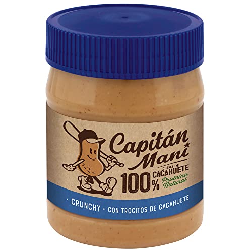 Capitán Maní: Crema de cacahuete 100% crujiente 340 gramos