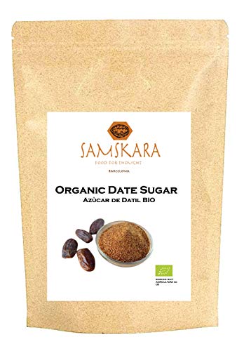 Azúcar de Datil de cultivo Ecológica | Samskara | Endulzante Datiles en polvo | BIO Organic Date Sugar (500 gr)