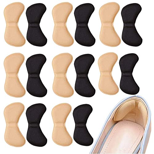 8 pares de almohadillas de talón para el talón de la almohadilla del talón de los revestimientos cómodos para zapatos antideslizantes autoadhesivos, plantillas para el cuidado del pie