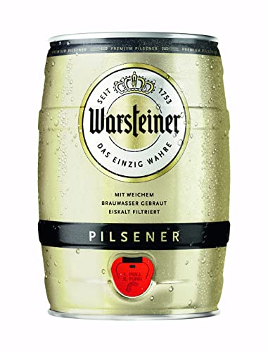 Warsteiner Pils - Barril de cervesa, 5 litros, no retornable